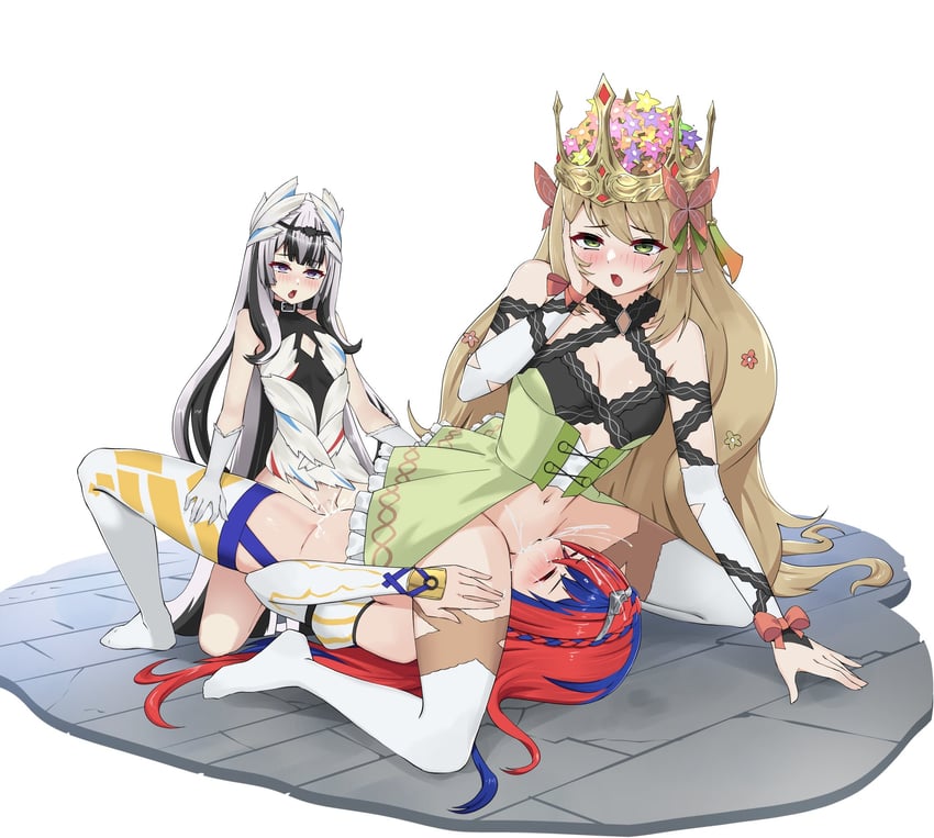 female alear, celine, and veyle (fire emblem and 1 more) drawn by oppaihobby
