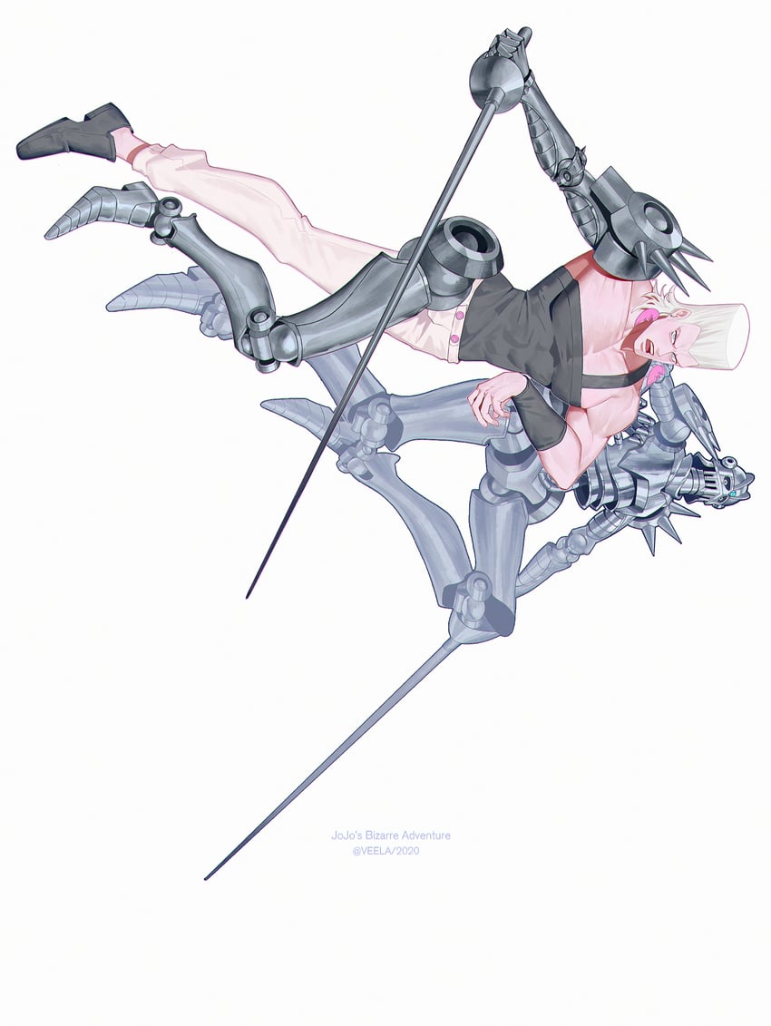 jean pierre polnareff and silver chariot (jojo no kimyou na bouken and 1 more) drawn by veela