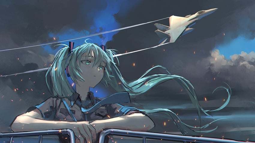 hatsune miku (vocaloid and 1 more) drawn by vertigris