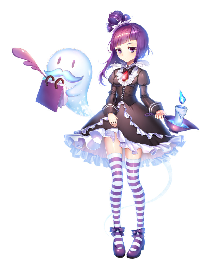blackberry cookie and ghost butler (cookie run and 1 more) drawn by niki_lee