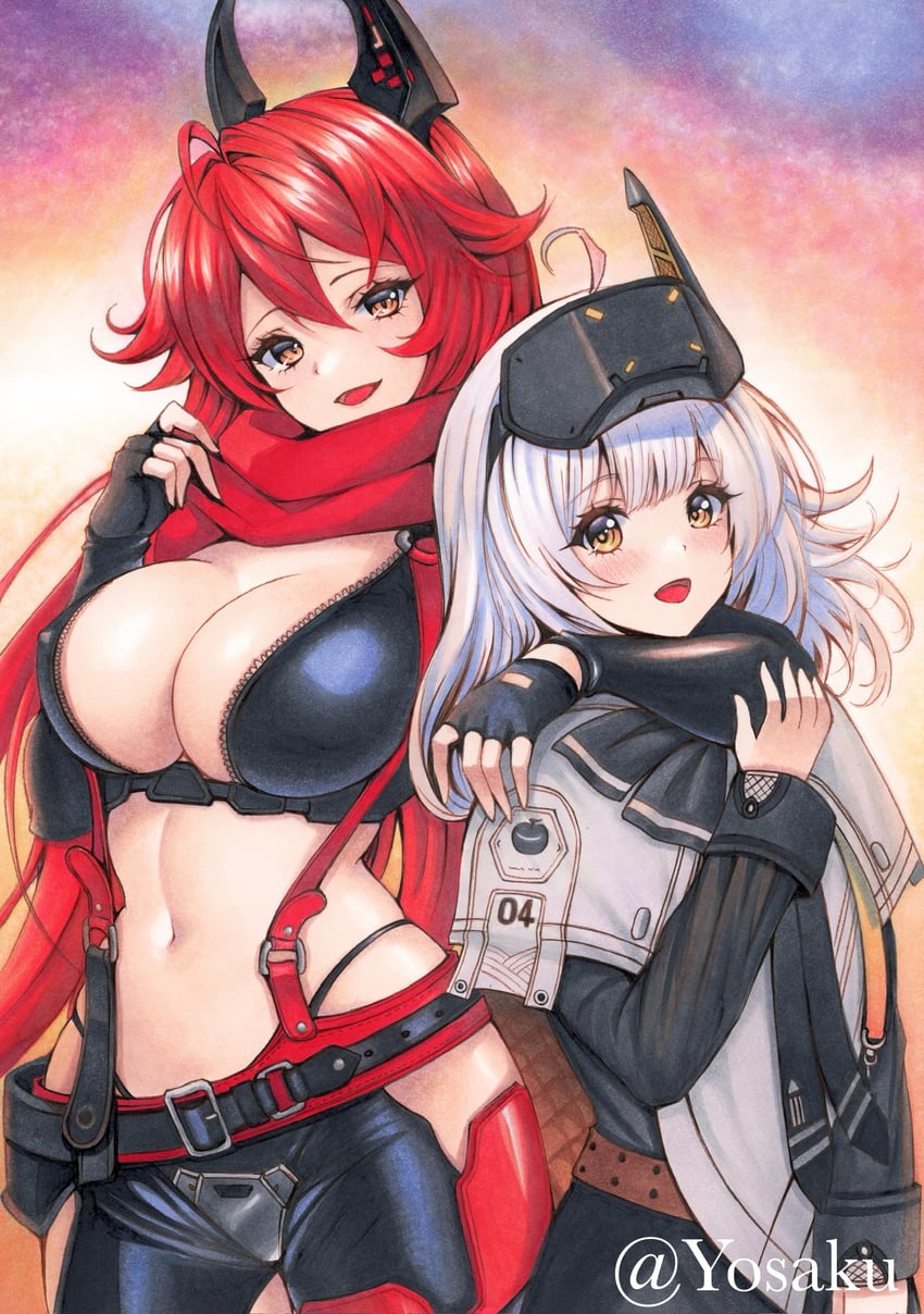 red hood and snow white (goddess of victory: nikke) drawn by yosaku_vs_hina