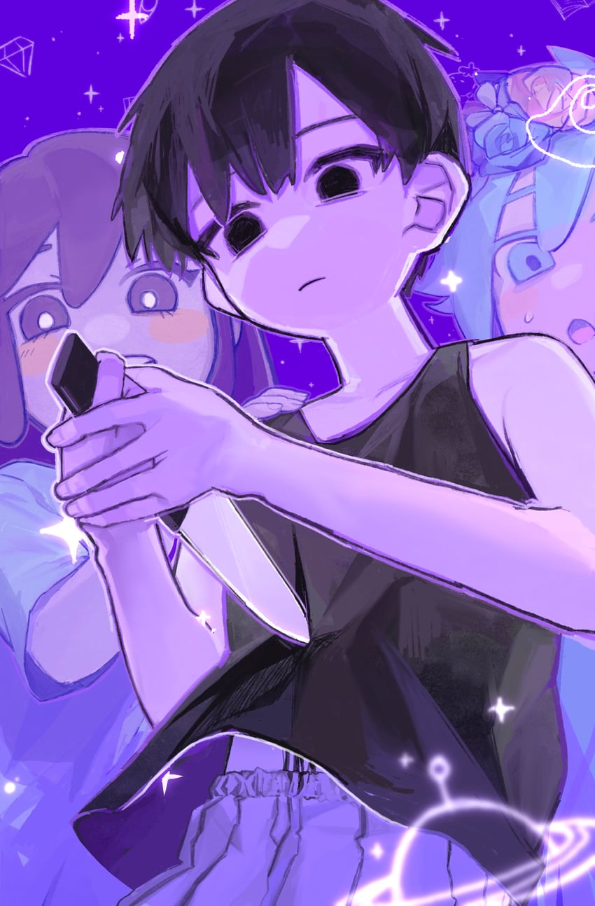 omori, basil, and aubrey (omori) drawn by mooreroom