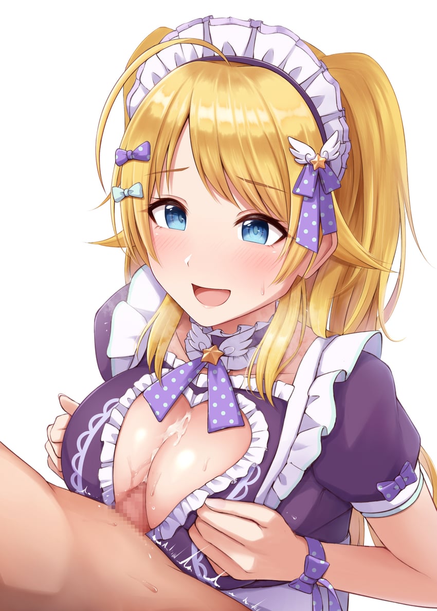 hachimiya meguru (idolmaster and 1 more) drawn by eyu and warubo