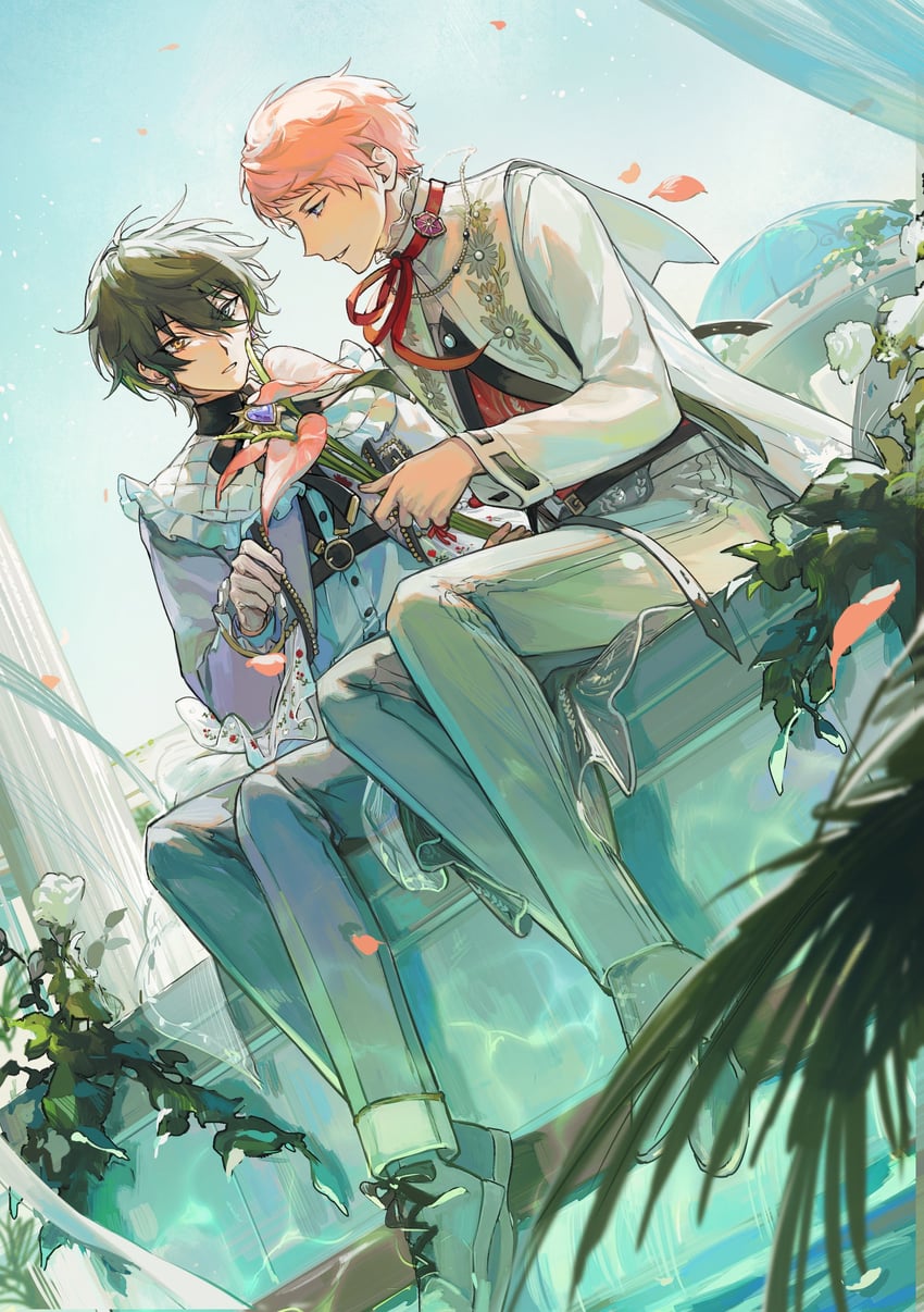kagehira mika and itsuki shu (ensemble stars!) drawn by d_misang