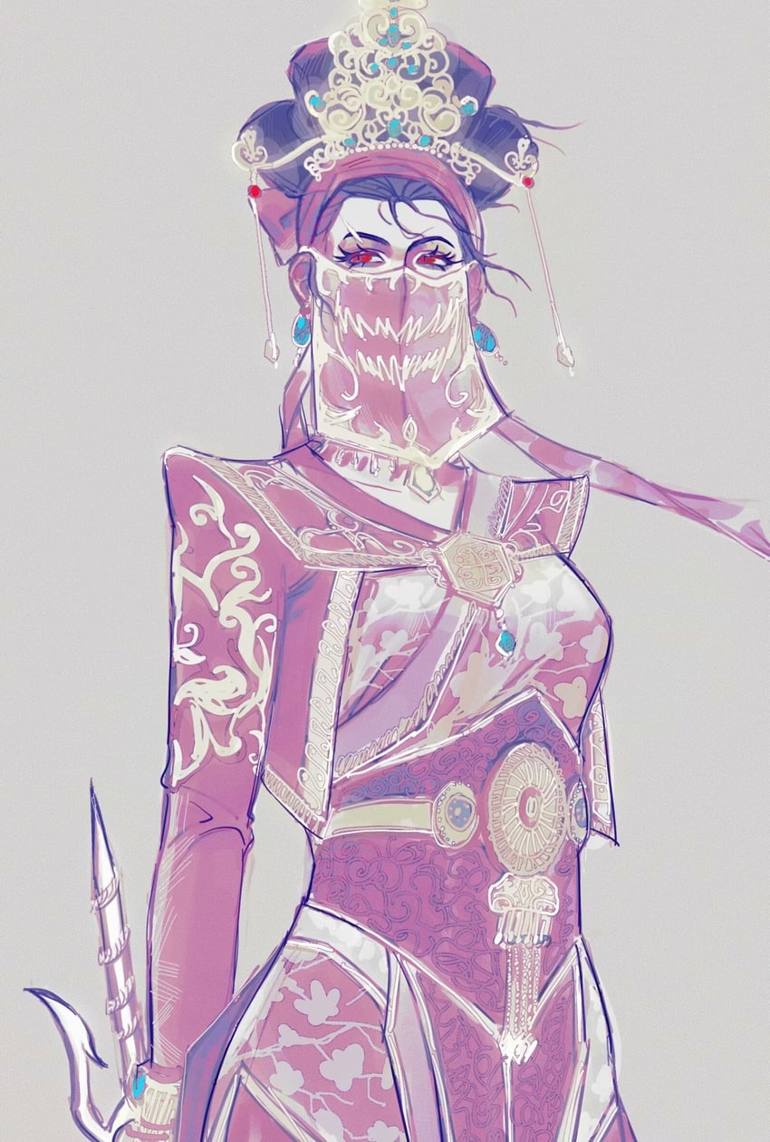 mileena (mortal kombat and 1 more) drawn by huozhehaolei09298