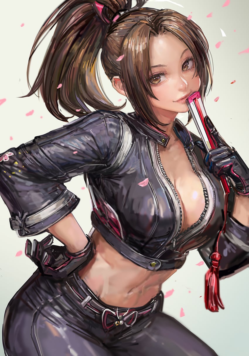 shiranui mai (fatal fury and 1 more) drawn by miche