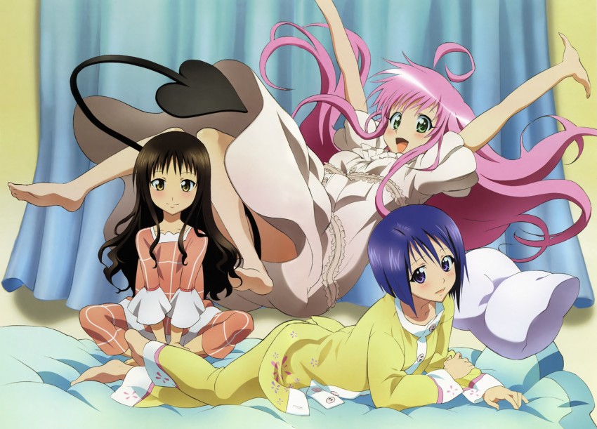 yuuki mikan, lala satalin deviluke, and sairenji haruna (to love-ru) drawn by kobayashi_chizuru