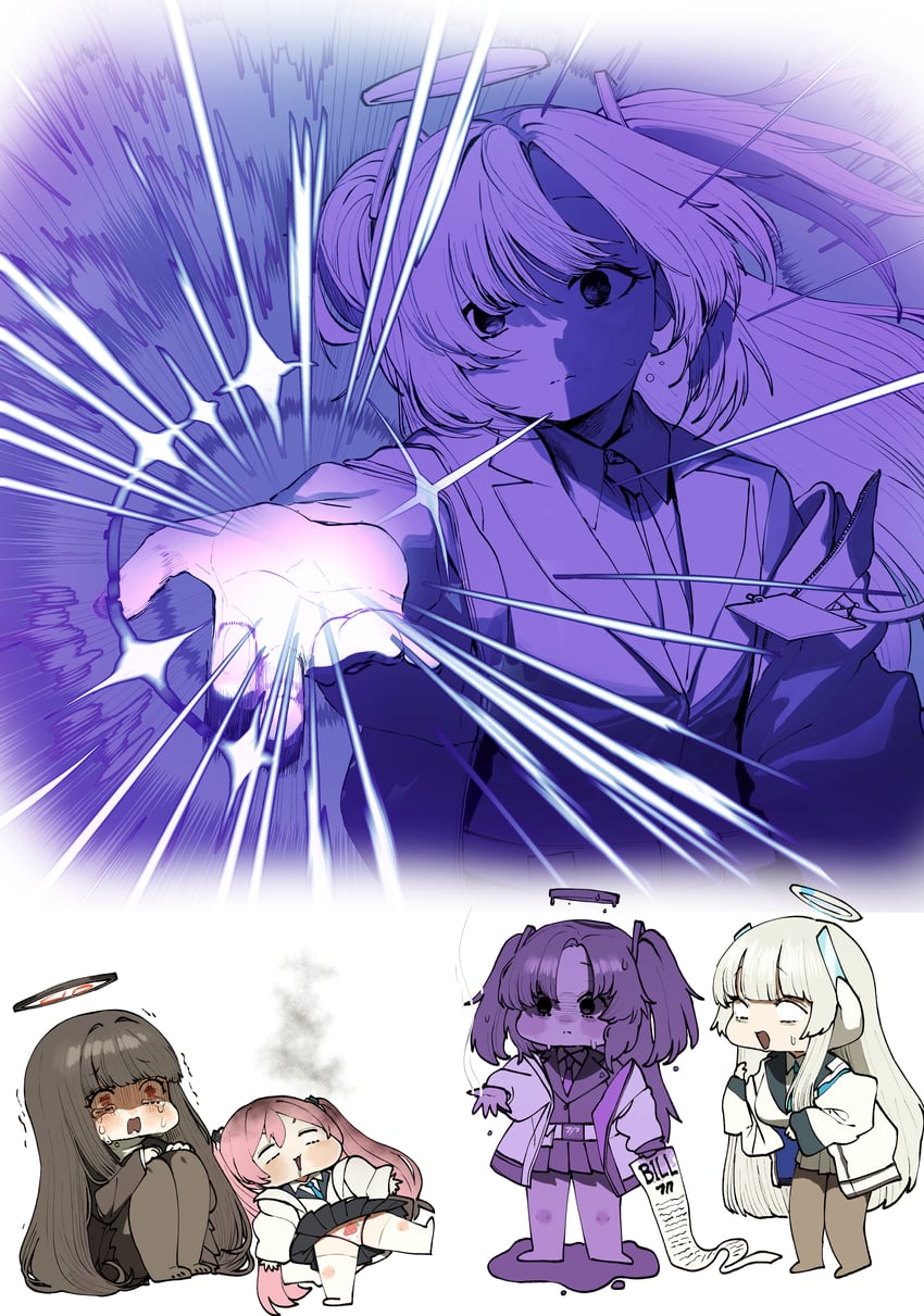 yuuka, rio, noa, and koyuki (blue archive and 1 more) drawn by chroong