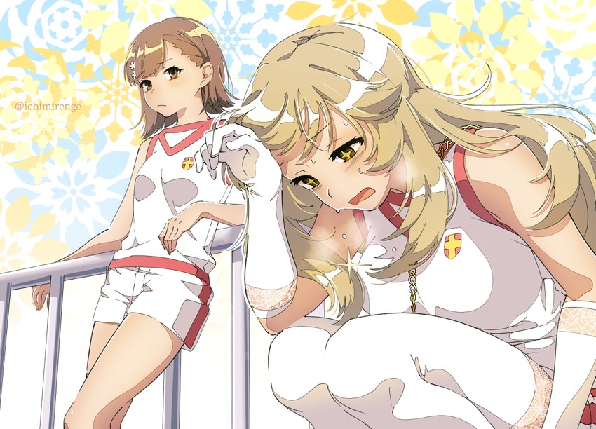 misaka mikoto and shokuhou misaki (toaru majutsu no index and 2 more) drawn by ichimi_renge