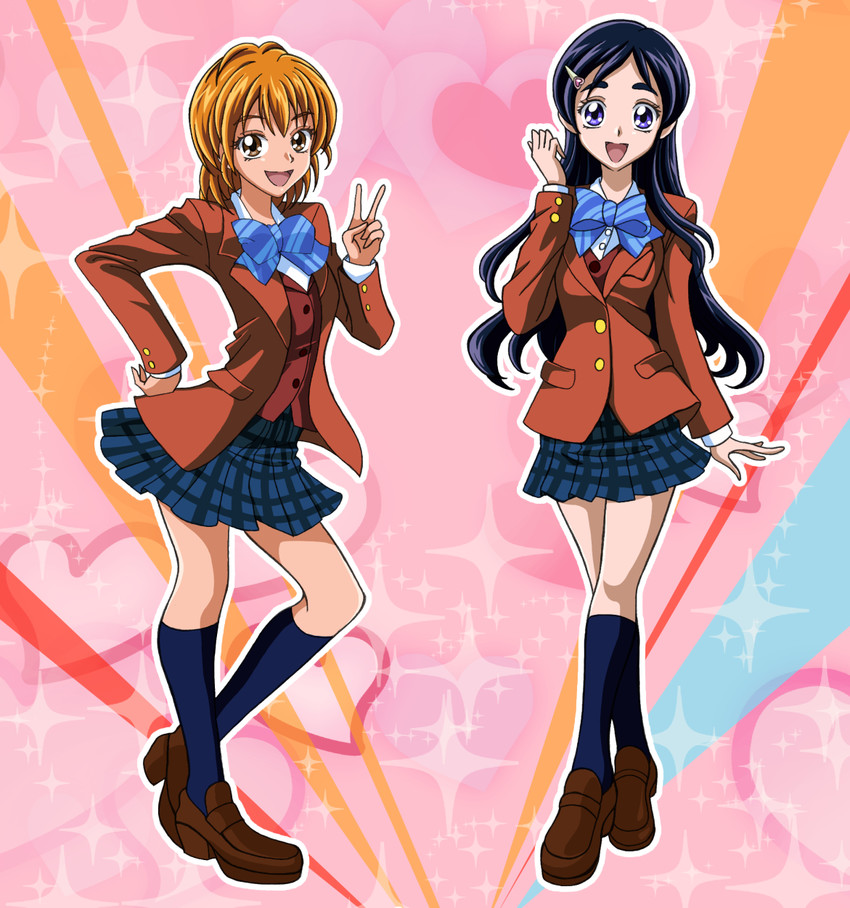 misumi nagisa and yukishiro honoka (precure and 1 more) drawn by arudebido