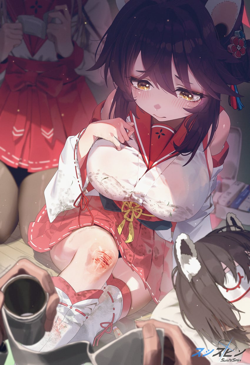 tsubaki, kaede, and mimori (blue archive) drawn by sushispin