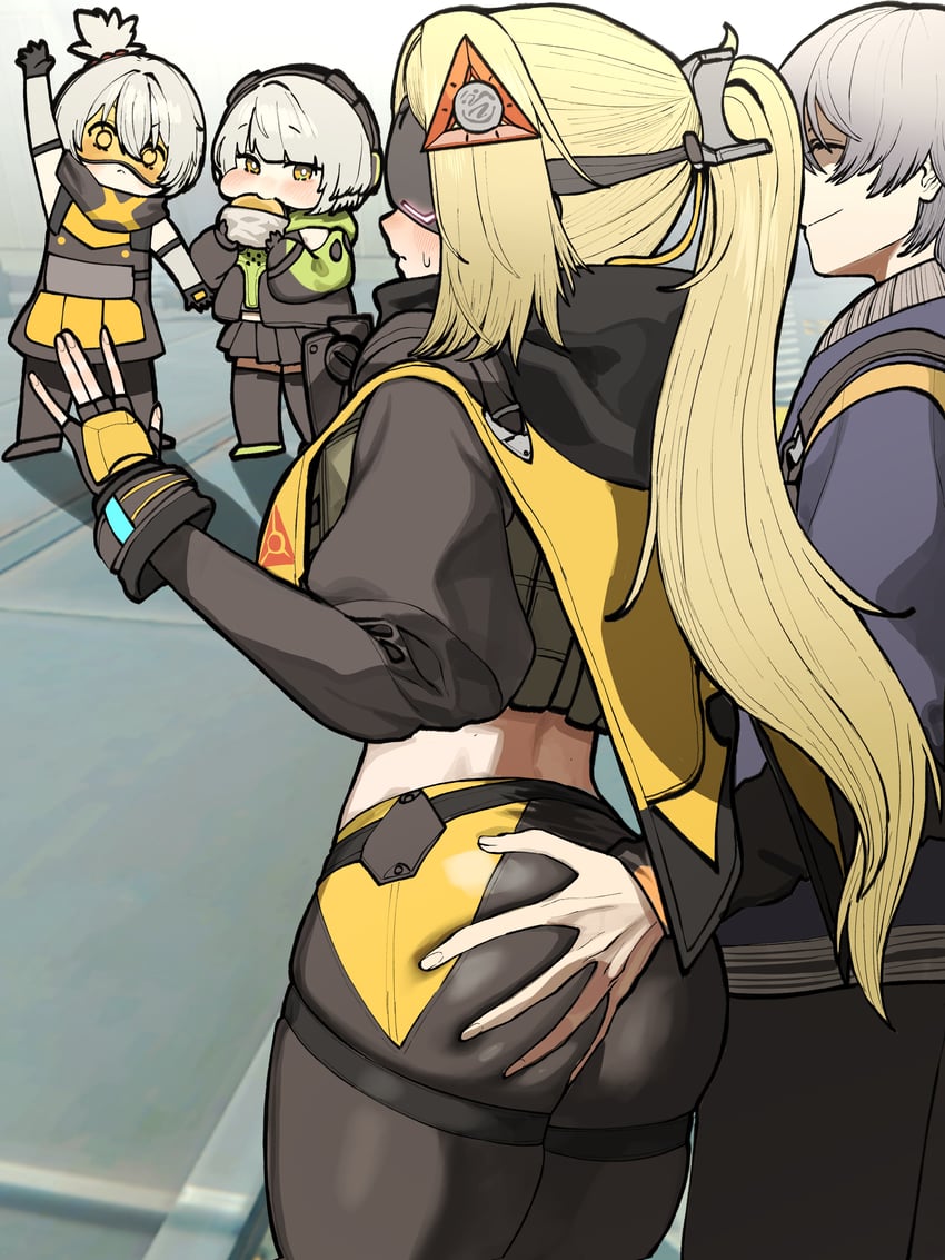 wise, anby demara, trigger, and soldier 11 (zenless zone zero) drawn by chroong