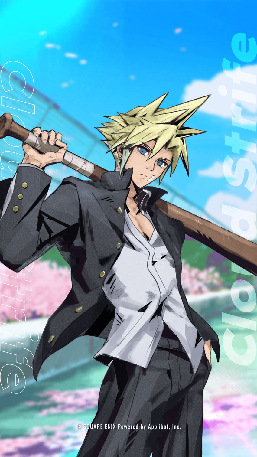 cloud strife (final fantasy and 3 more) drawn by fujise_lisa