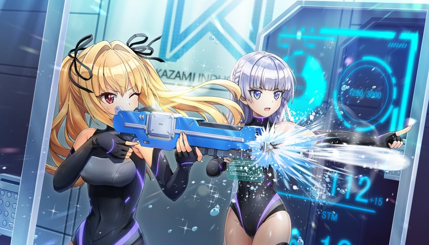 schnee weissberg and kazami ellen (dolphin wave) drawn by ootomo_takuji