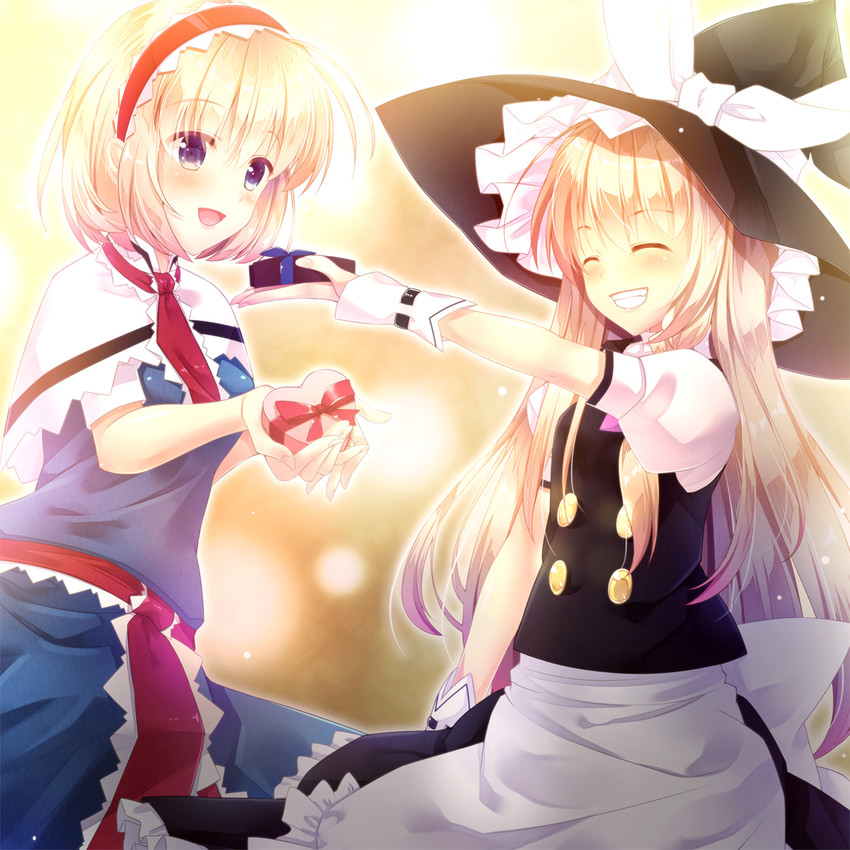 kirisame marisa and alice margatroid (touhou) drawn by akane_hazuki