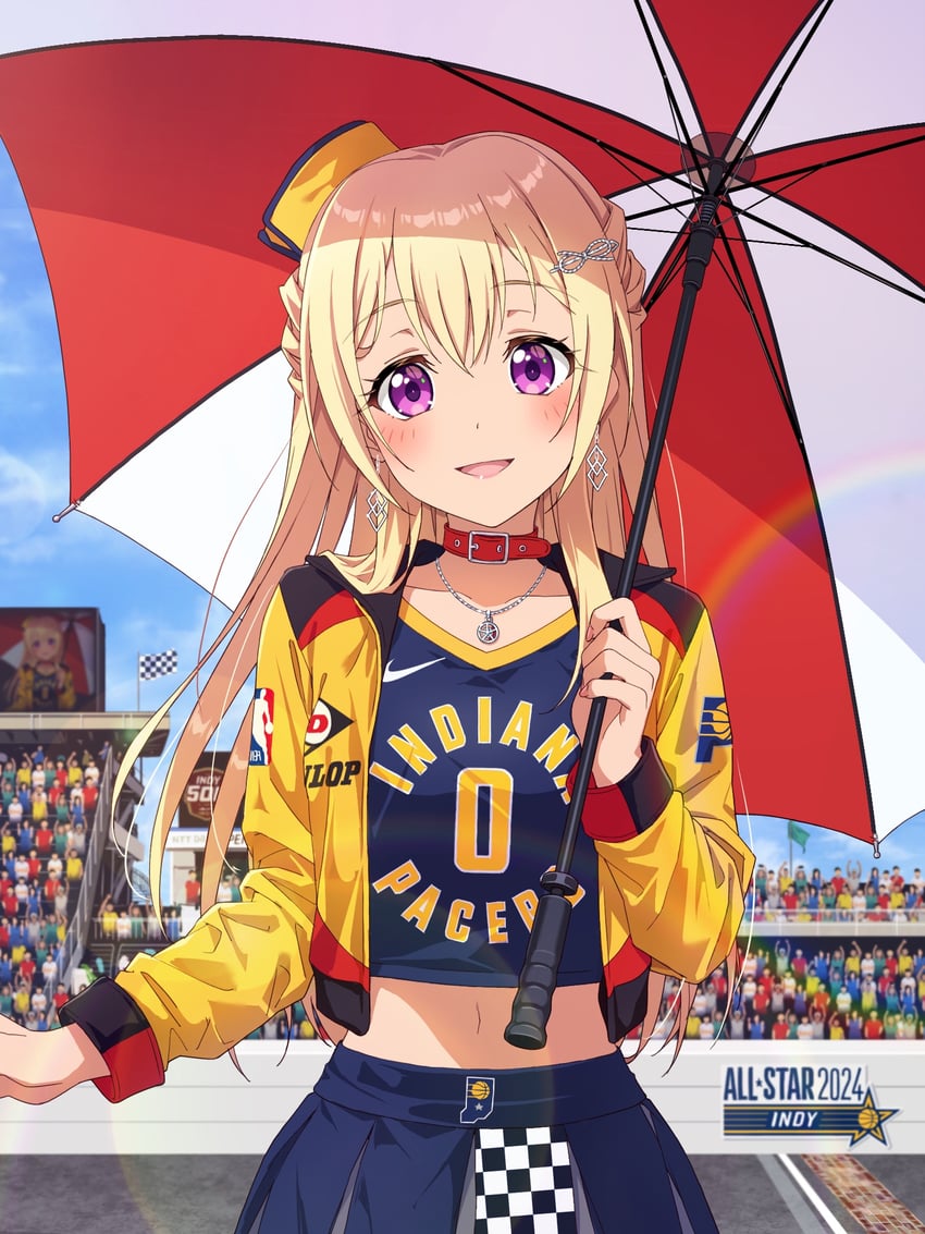 shirasagi chisato and tyrese haliburton (bang dream! and 2 more) drawn by yazawa_happyaro
