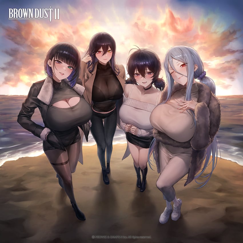 loen, morpeah, levia, and luvencia (brown dust and 1 more) drawn by monegi