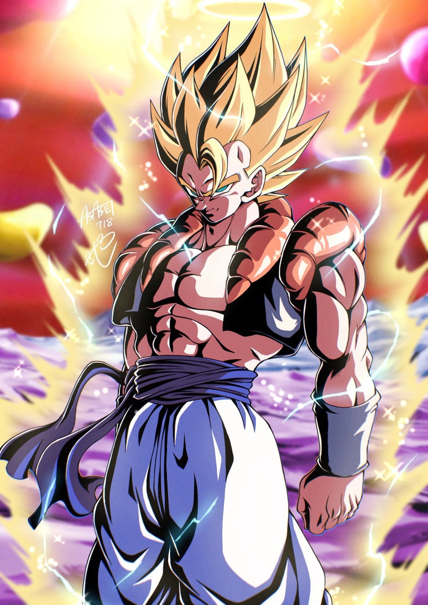 gogeta (dragon ball and 1 more) drawn by seya_(asasei_718)