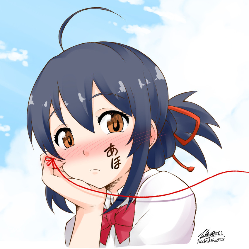 miyamizu mitsuha (kimi no na wa.) drawn by yamato_nadeshiko