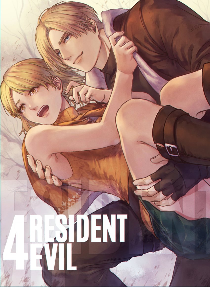 leon s. kennedy and ashley graham (resident evil and 1 more) drawn by dbox_2525
