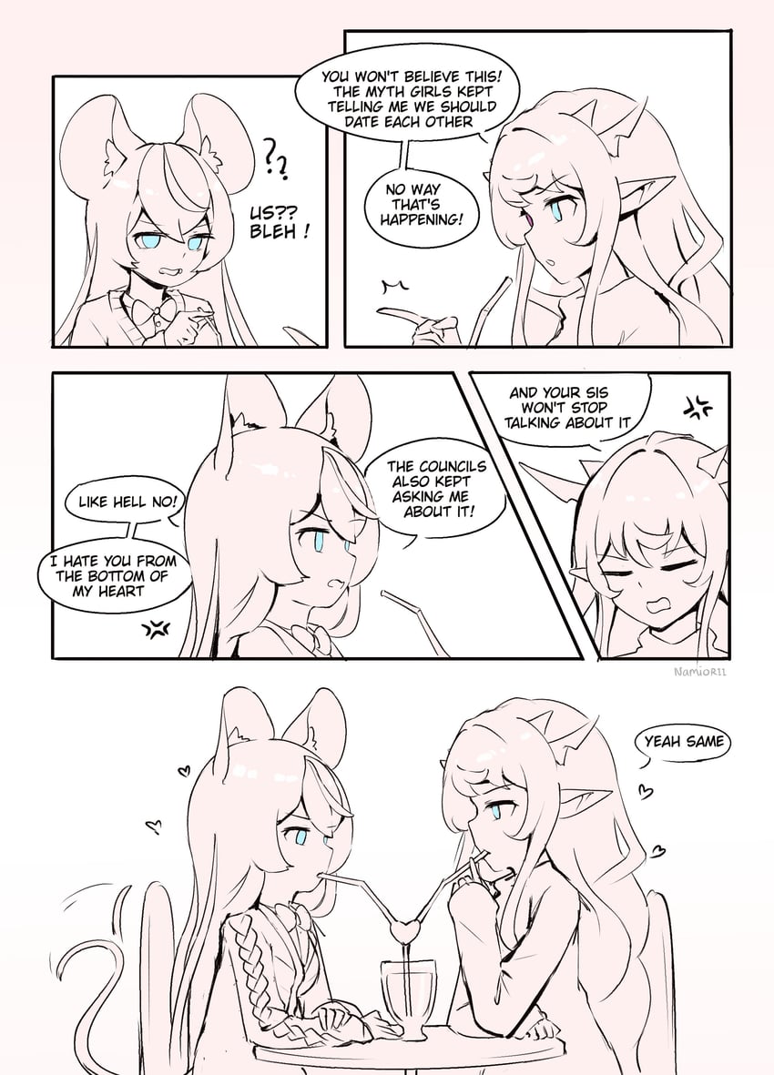 hakos baelz and irys (hololive and 1 more) drawn by namiorii