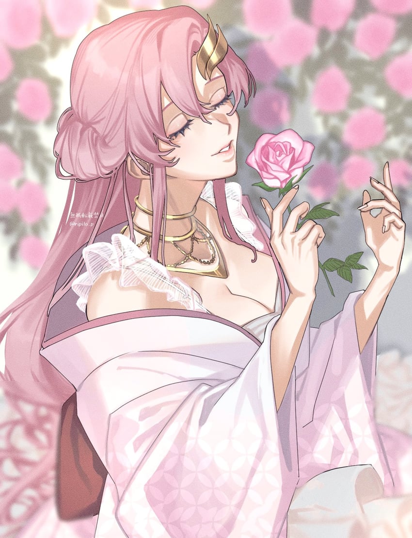 lacus clyne (gundam and 3 more) drawn by ripito_p