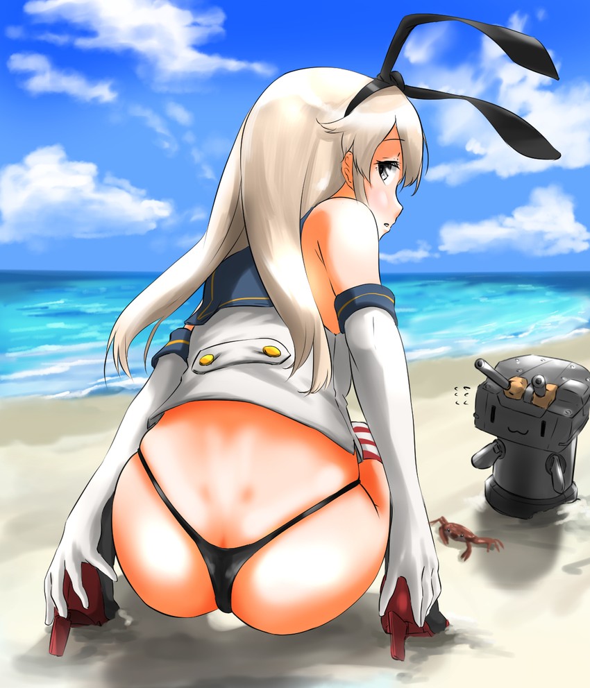 shimakaze and rensouhou-chan (kantai collection) drawn by tama_(tamago)