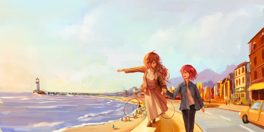 yoshida yuuko and chiyoda momo (machikado mazoku) drawn by mayoo03