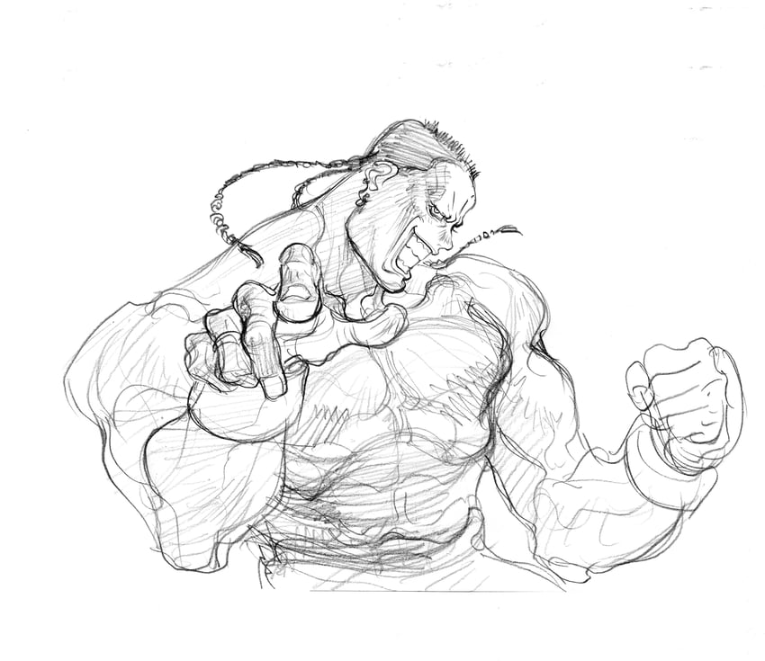 dee jay (street fighter and 1 more) drawn by nishimura_kinu