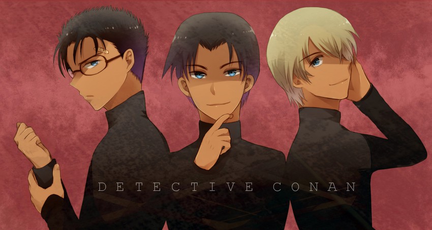 amuro tooru, hattori heiji, and kyougoku makoto (meitantei conan) drawn by 3310suzuka