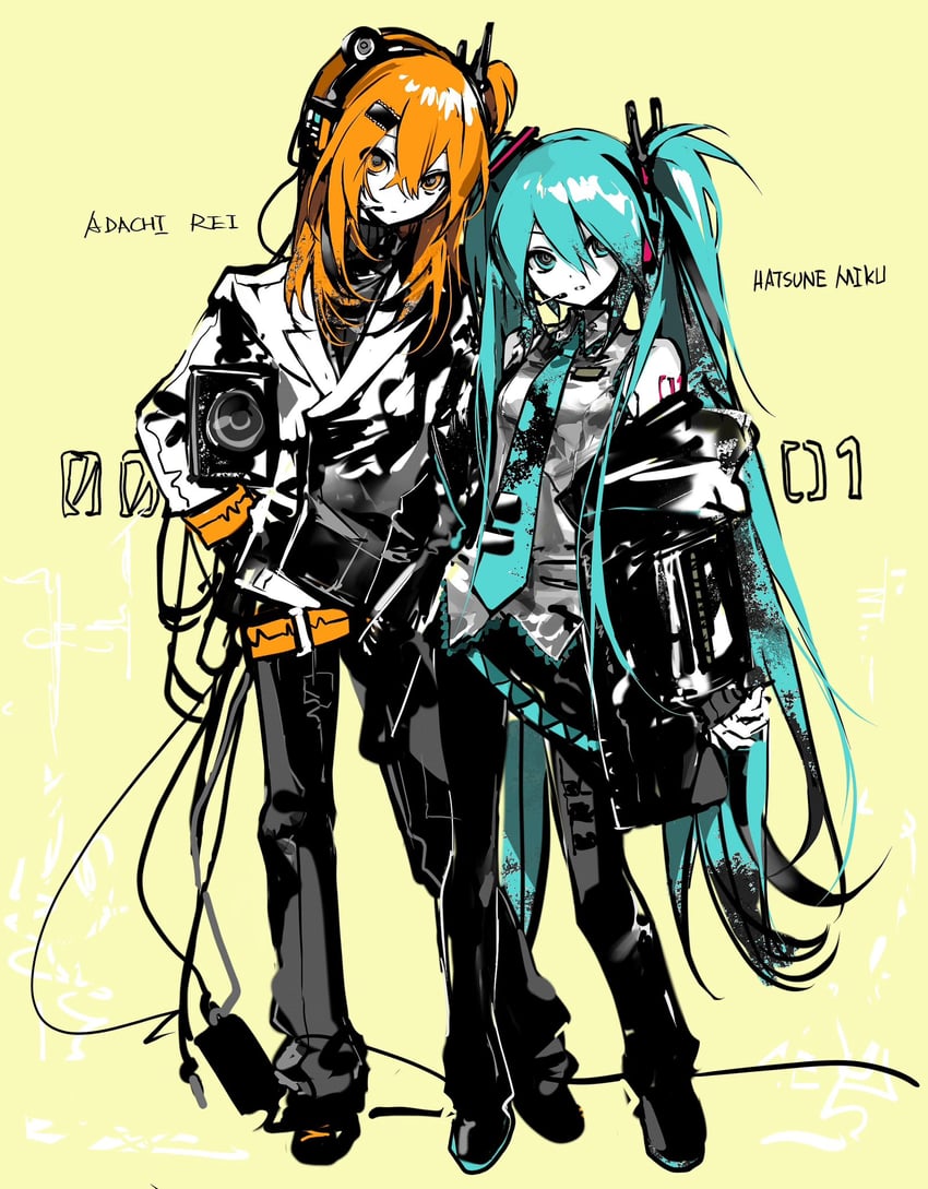 hatsune miku and adachi rei (vocaloid and 2 more) drawn by hanaseto
