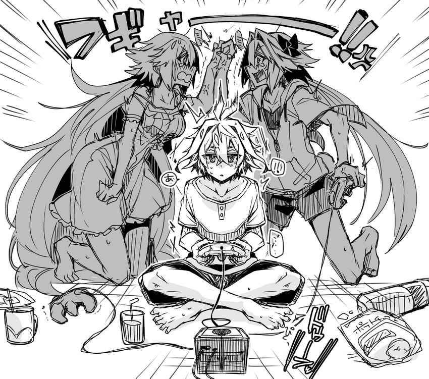 jeanne d'arc, astolfo, and sieg (fate and 1 more) drawn by haoro