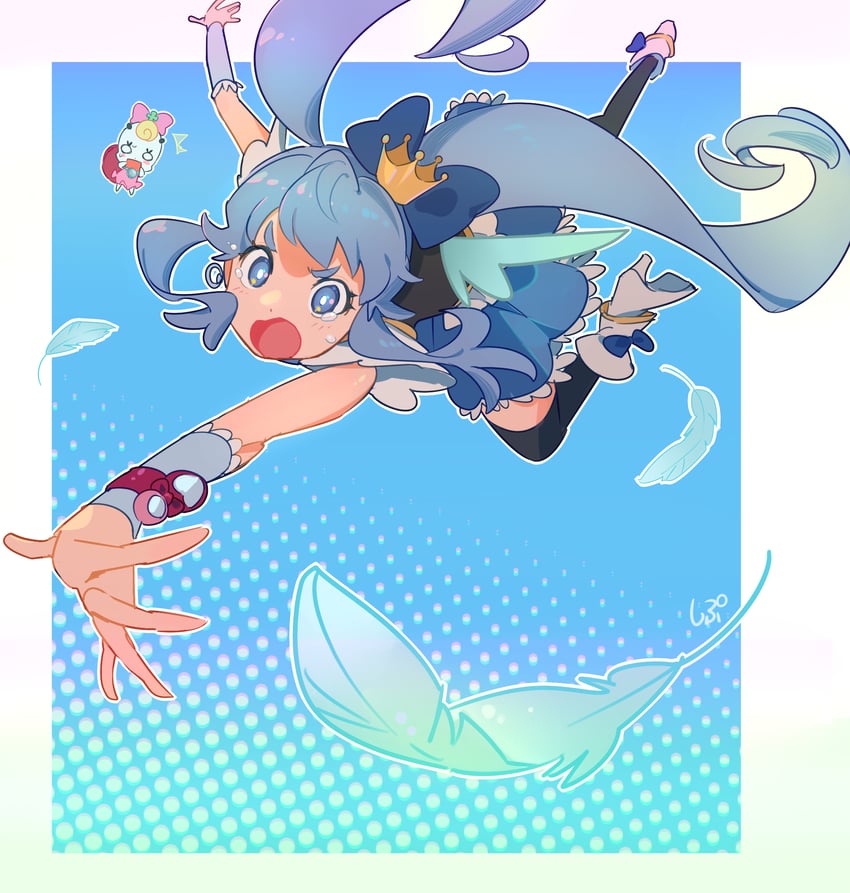 shirayuki hime, cure princess, and ribbon (precure and 1 more) drawn by shipu_(gassyumaron)