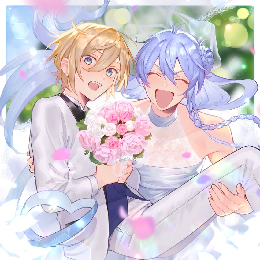 tenshouin eichi and hibiki wataru (ensemble stars!) drawn by 55mot0