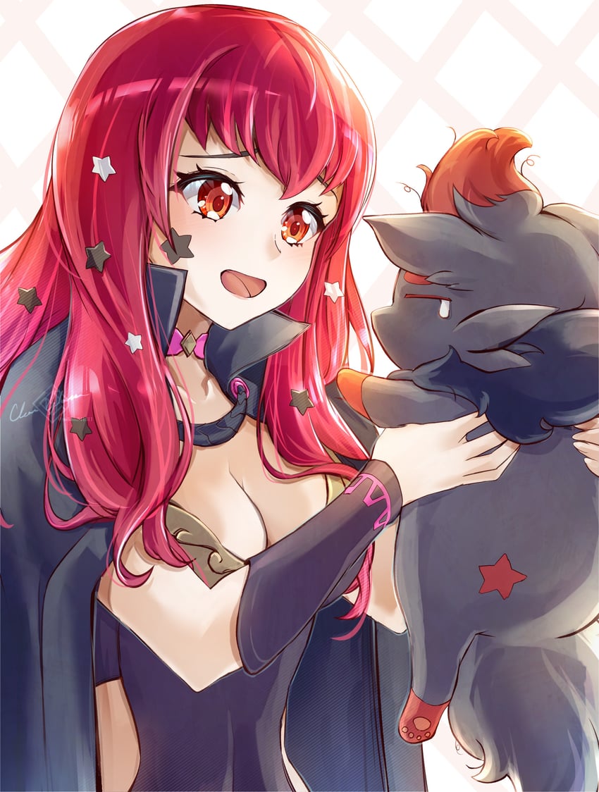 zorua and yunaka (pokemon and 2 more) drawn by clear_glass_(mildmild1311)