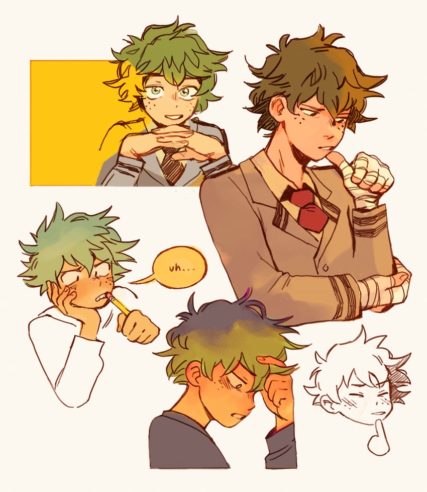 midoriya izuku (boku no hero academia) drawn by fenkko