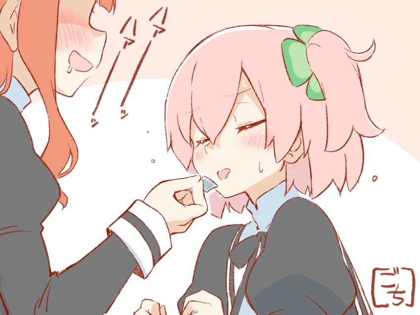 hitotsuyanagi riri and kaede johan nouvel (assault lily) drawn by gochisousama_(tanin050)