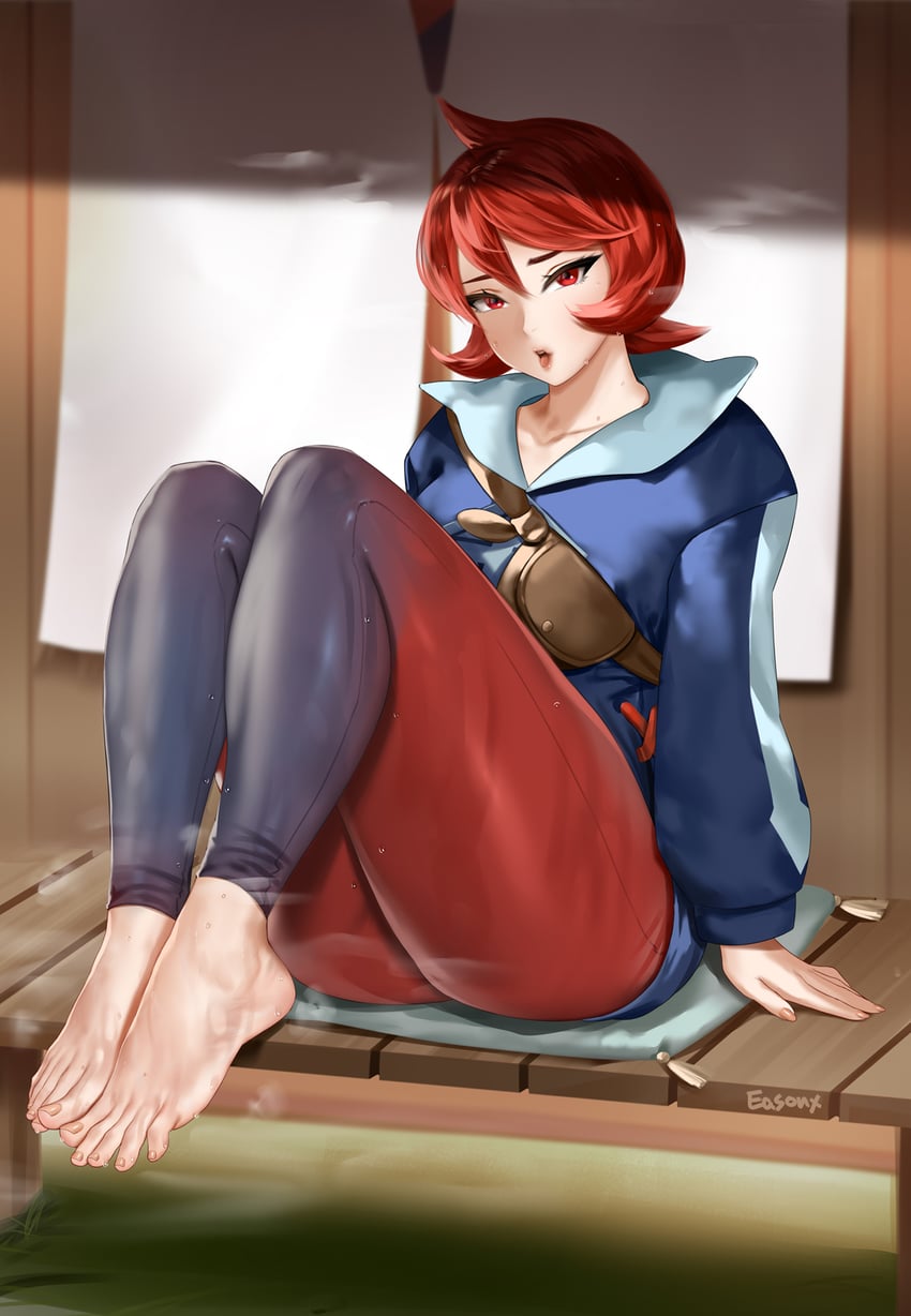 arezu (pokemon and 1 more) drawn by easonx