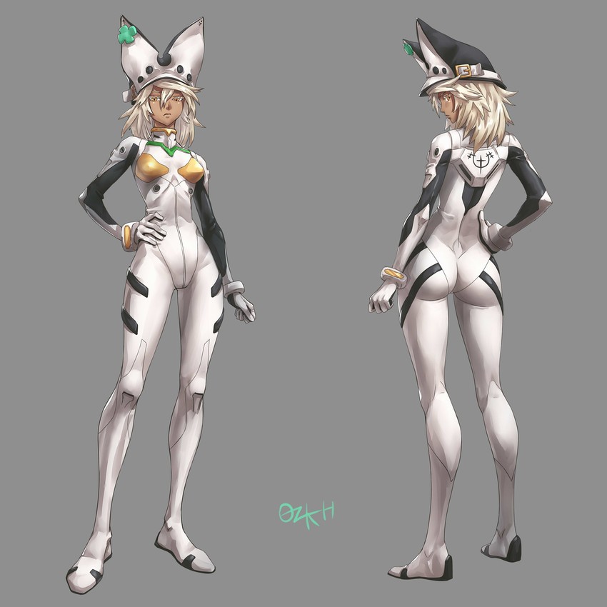 ayanami rei and ramlethal valentine (neon genesis evangelion and 1 more) drawn by ozkh