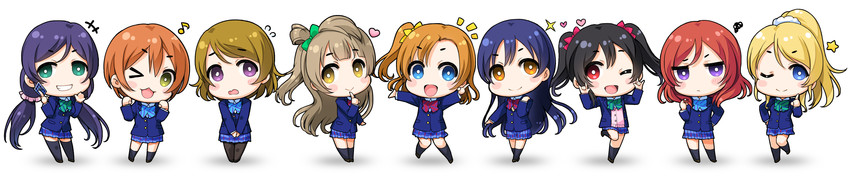 nishikino maki, tojo nozomi, sonoda umi, yazawa nico, ayase eli, and 4 more (love live! and 1 more) drawn by mignon