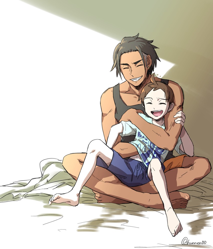 raihan and victor (pokemon and 1 more) drawn by hungry_seishin
