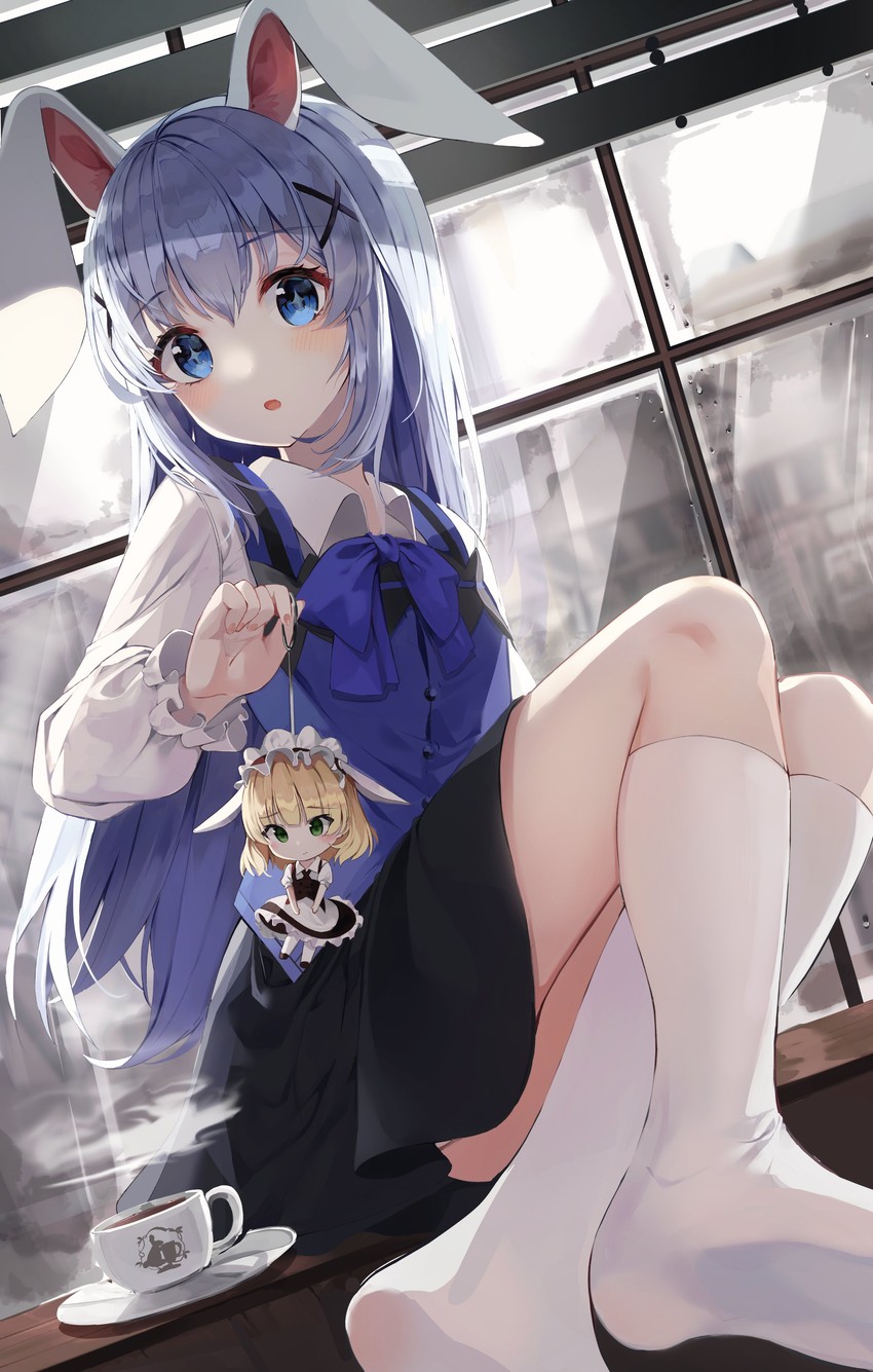 kafuu chino and kirima syaro (gochuumon wa usagi desu ka?) drawn by animal_ears_(norankkori)