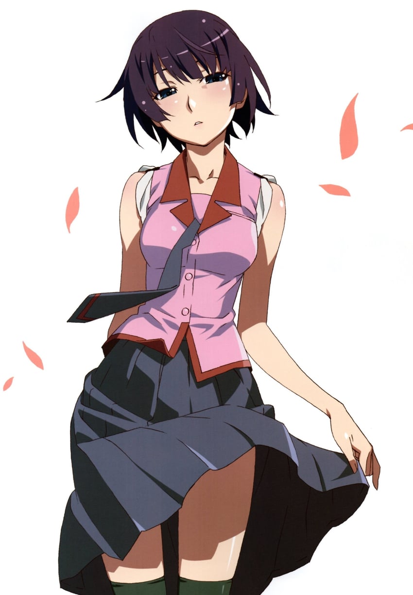 senjougahara hitagi (monogatari) drawn by watanabe_akio