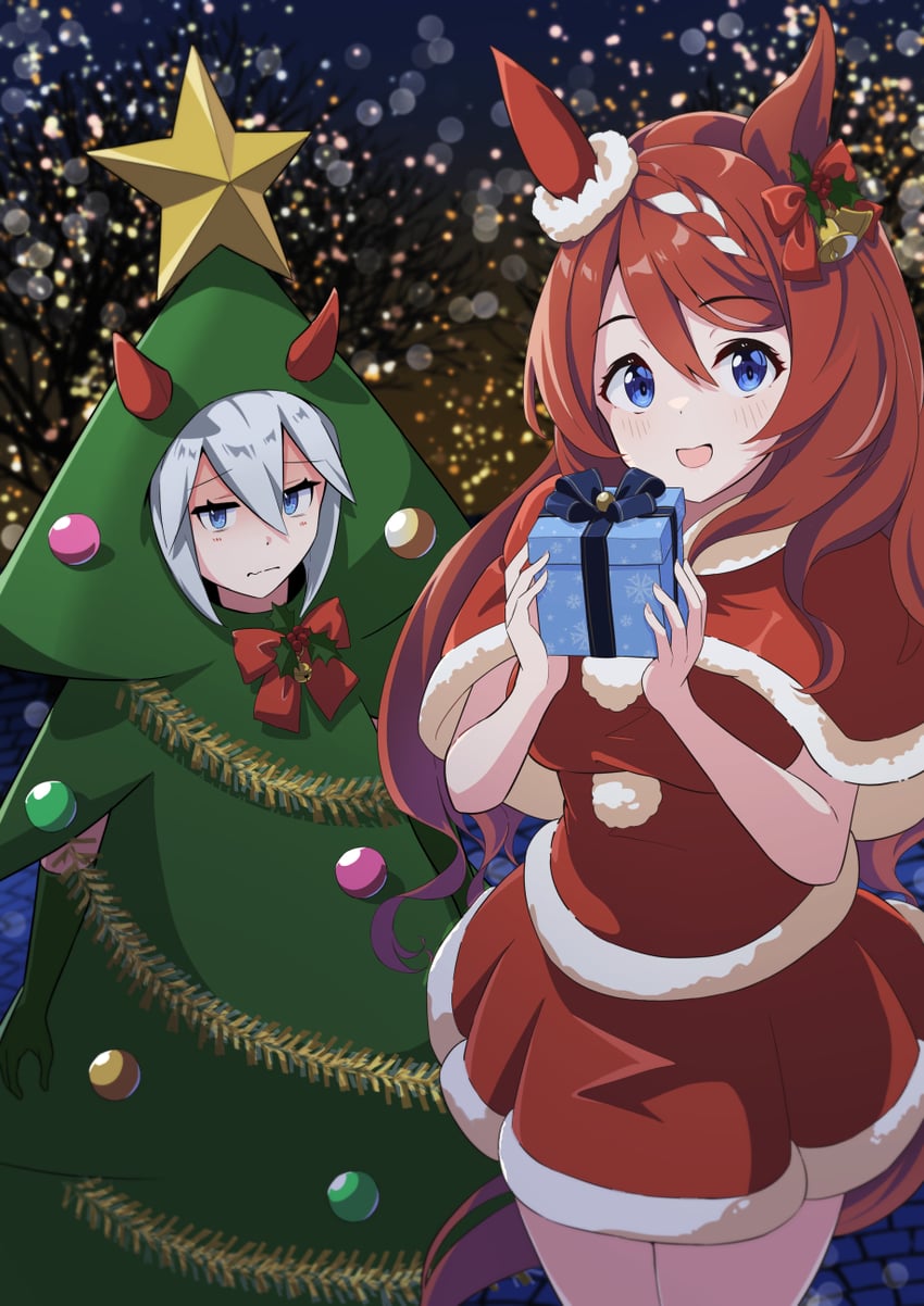 tamamo cross, super creek, and symboli rudolf (umamusume) drawn by shiromaru_illust