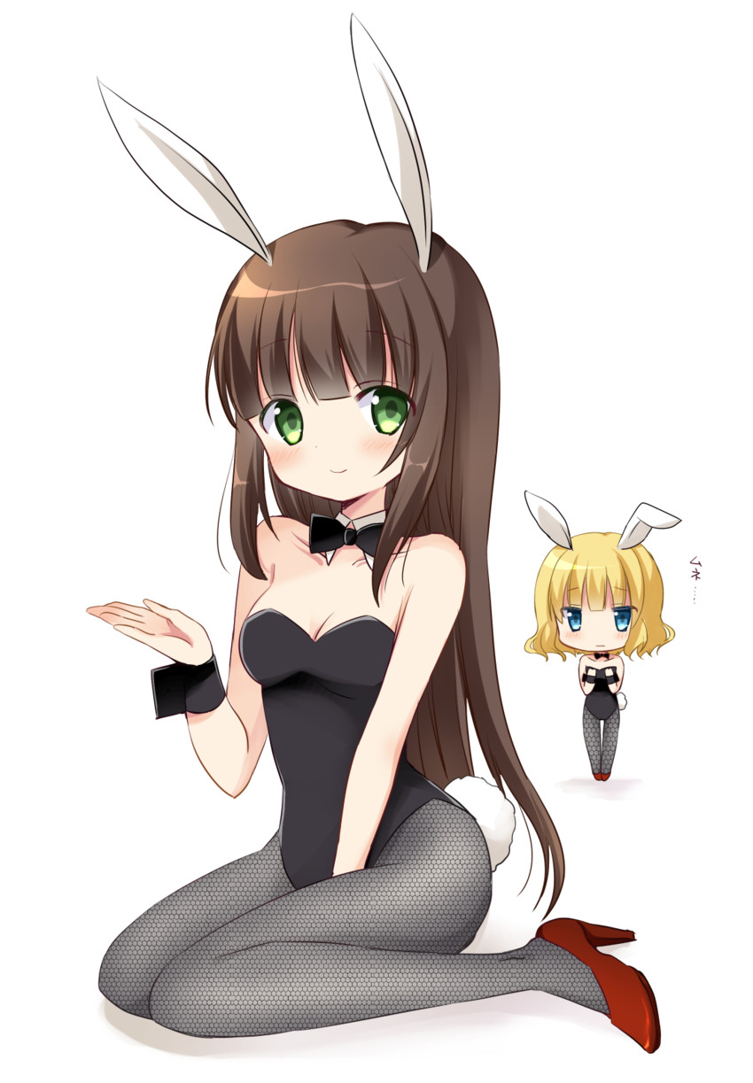 kirima syaro and ujimatsu chiya (gochuumon wa usagi desu ka?) drawn by oumi_neneha
