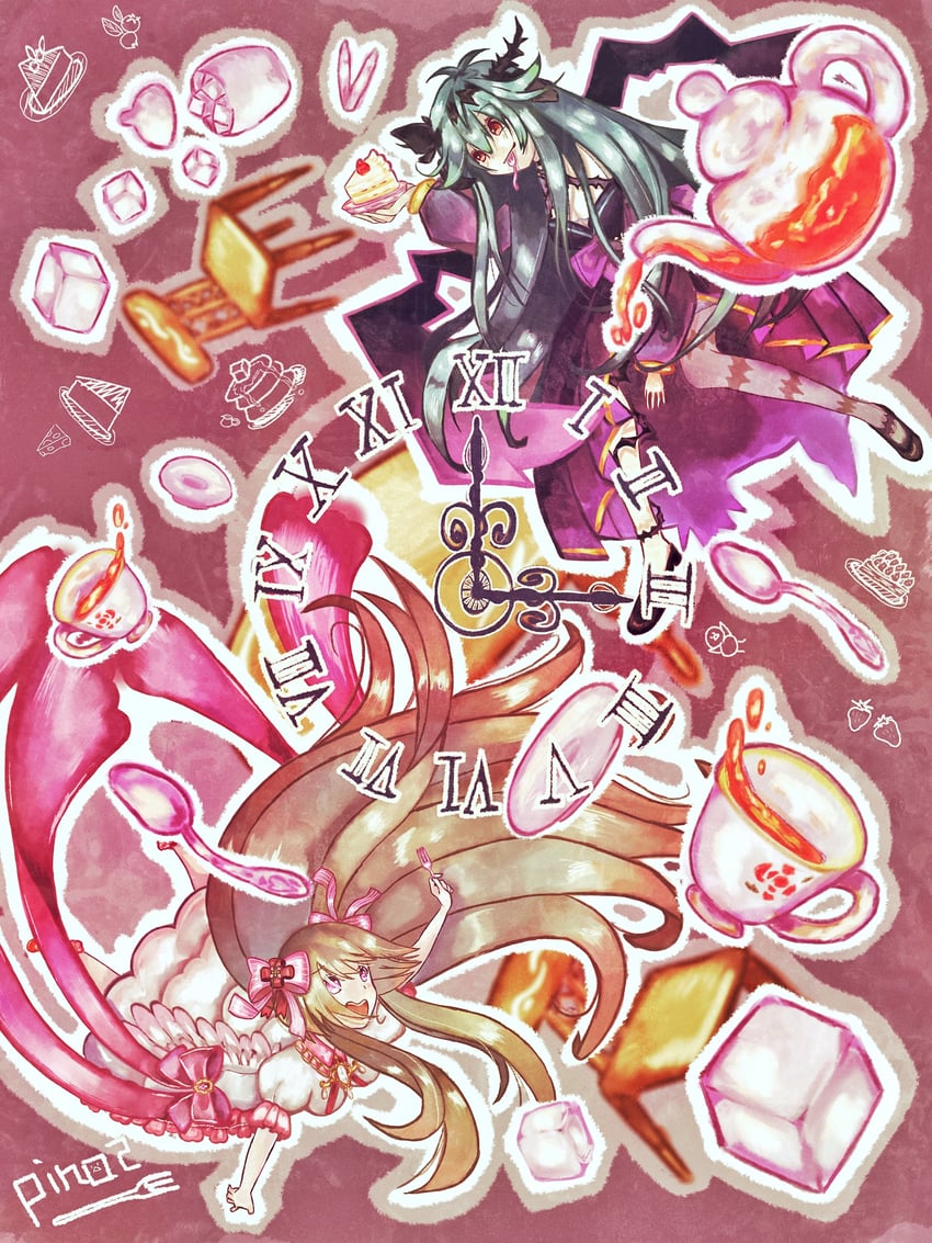 chaos marie and chaos aurora (grimms notes) drawn by pina2
