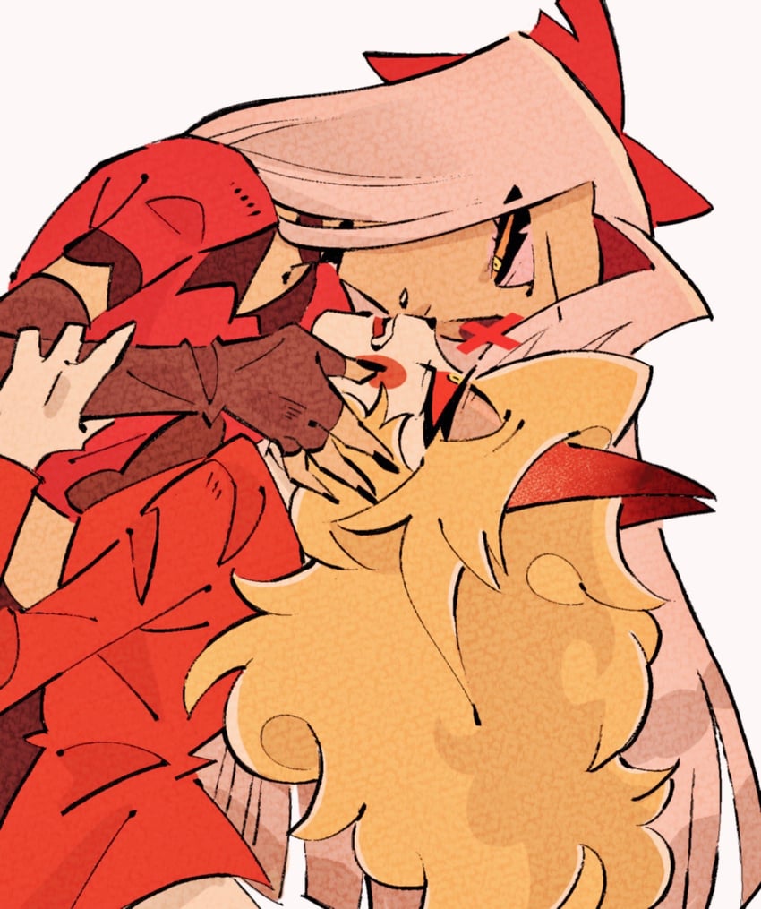 charlie morningstar and vaggie (hazbin hotel) drawn by yasutak1192