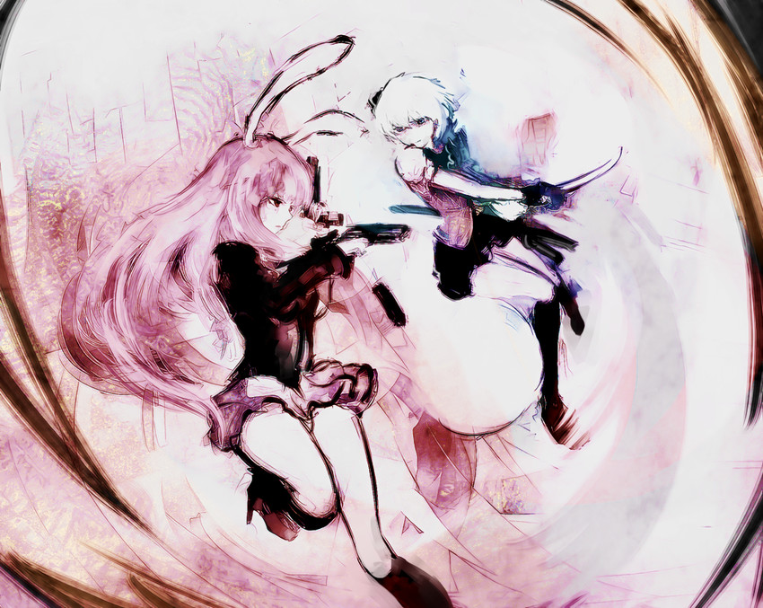 konpaku youmu and reisen udongein inaba (touhou) drawn by nekoya_(liu)