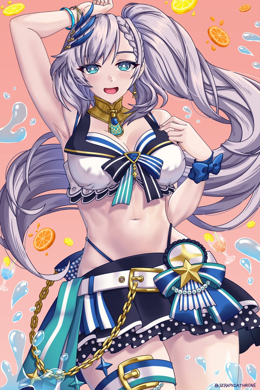 pavolia reine (hololive and 1 more) drawn by seraphim_throne