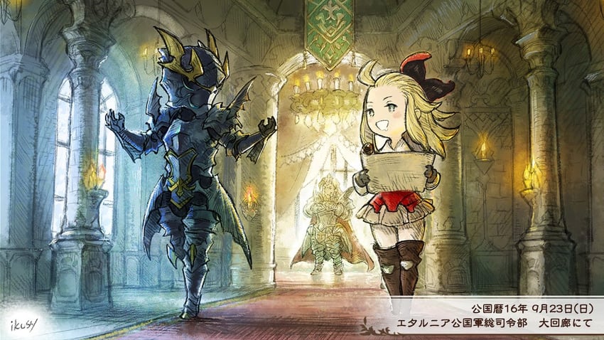edea lee, alternis dim, and braev lee (bravely default and 1 more) drawn by ikusy